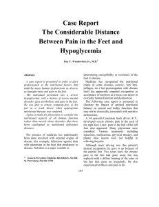 Case Report The Considerable Distance Between Pain in the Feet