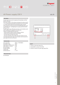 AV Power supply 230 V