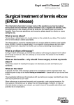 Surgical treatment of tennis elbow (ERCB release)