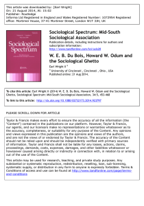 Sociological Spectrum: Mid-South Sociological Association W. E. B.