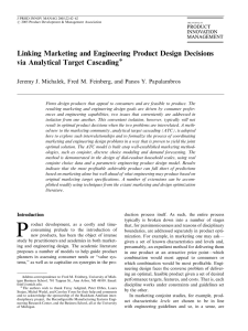 Linking Marketing and Engineering Product Design Decisions via