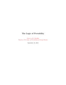 The Logic of Provability