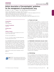 British Association of Dermatologists` guidelines