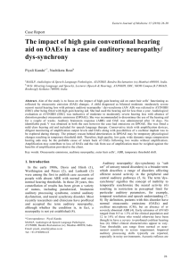 The impact of high gain conventional hearing aid on OAEs in a case