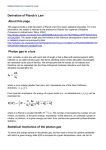 Derivation of Planck`s Law About this page Photon gas