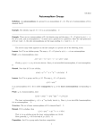 Automorphism Groups