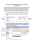 How to Convert Word Multiple Choice Questions to PowerPoint