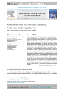 Niche construction theory - synergy