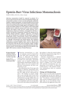 Epstein-Barr Virus Infectious Mononucleosis