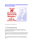 The Top 10 Real Estate Agent Marketing Mistakes