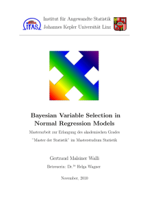 Bayesian Variable Selection in Normal Regression Models