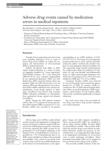 Adverse drug events caused by medication errors in medical