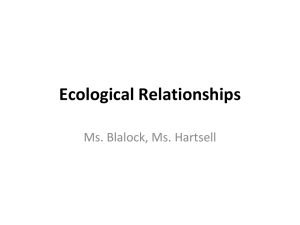 3-11 Ecological Relationships