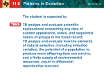 11.6 Patterns in Evolution TEKS 7B, 7D, 7E, 7F The student is