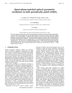 Quasi-phase-matched optical parametric oscillators in