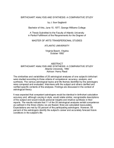 BIRTHCHART ANALYSIS AND SYNTHESIS