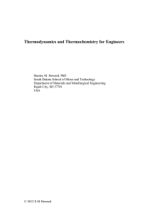 Thermodynamics and Thermochemistry for Engineers