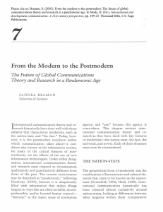 From the modern to the postmodern: The future of global