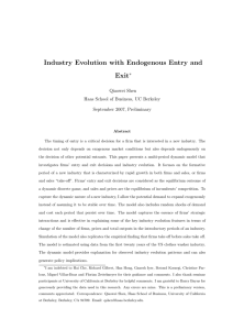 Industry Evolution with Endogenous Entry and Exit