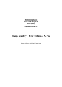Image quality – Conventional X-ray