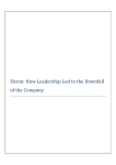 Enron: How Leadership Led to the Downfall of