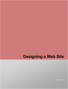 designing the web site