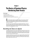 The Basics of Quantum Physics: Introducing State Vectors