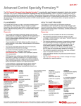 Advanced Control Specialty Formulary