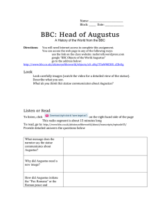 Name: Block: ______ Date: BBC: Head of Augustus A History of the