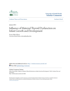 Influence of Maternal Thyroid Dysfunction on Infant Growth and
