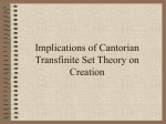 mplications of Cantorian Transfinite Set Theory
