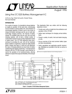 Using the LTC1325 Battery Management IC