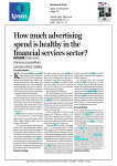 How much advertising spend is healthy in the