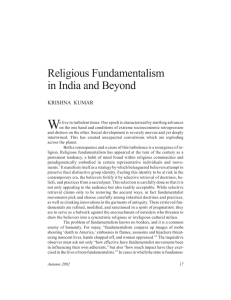 Religious Fundamentalism in India and Beyond