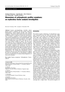 Dimensions of schizophrenic positive symptoms: an exploratory