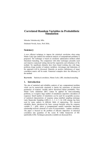 Correlated Random Variables in Probabilistic Simulation