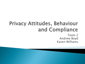 Privacy Attitudes, Behaviour and Compliance
