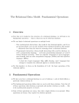 The Relational Data Model: Fundamental Operations
