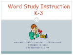 Word Study Instruction K-3