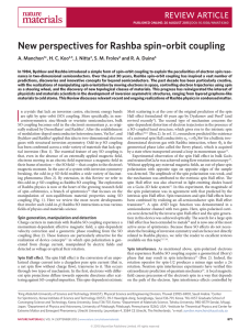 New perspectives for Rashba spin–orbit coupling