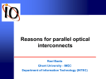 Parallel optics at IMEC - IO