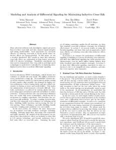 Modeling and Analysis of Differential Signaling for Minimizing