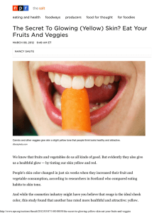 The Secret To Glowing (Yellow) Skin? Eat Your Fruits And Veggies