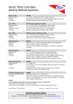 Electric Motor Controllers Starting Methods