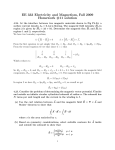 EE 333 Electricity and Magnetism, Fall 2009 Homework #11 solution