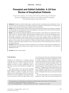 Preseptal and Orbital Cellulitis: A 10