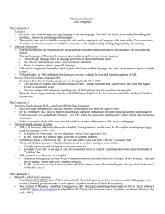 Ottenheimer Chapter 5 Silent Languages Sign Languages 1