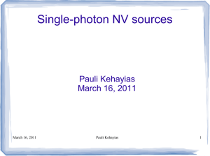 Single-photon sources based on NV