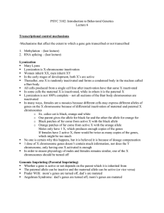 PSYC 3012: Introduction to Behavioral Genetics