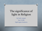 How is light represented in Religion?